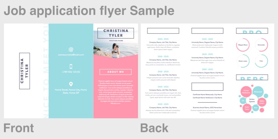 Job application flyer sample